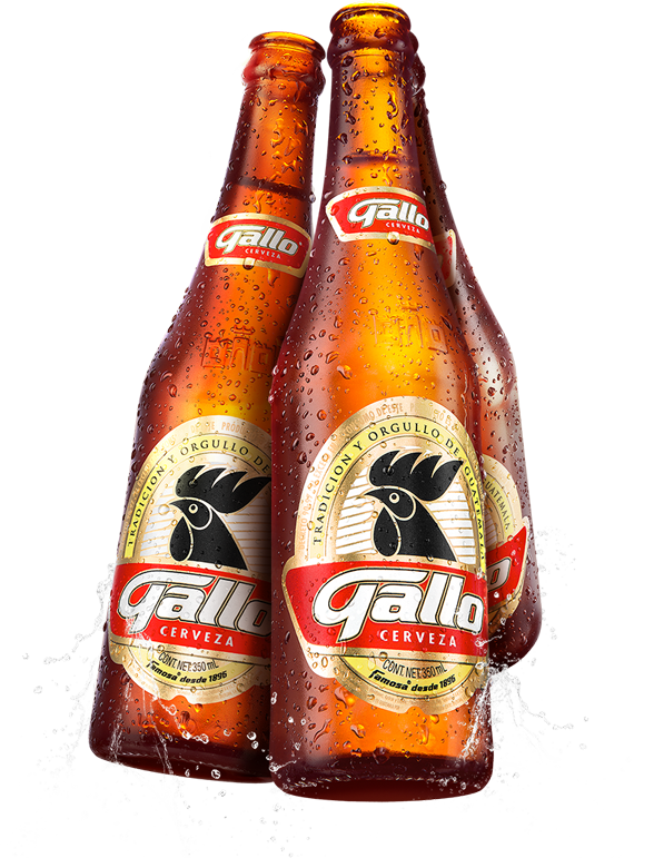 Botellas de cerveza Gallo